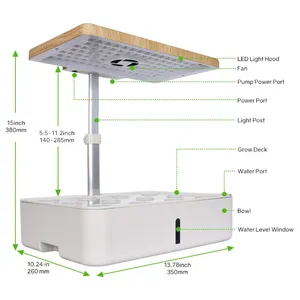 Mini jardín inteligente creativo 2024 para plantas de interior, jardín inteligente, maceta de flores hidropónicas, macetas de jardín para el hogar con luz Led - Product Image 5