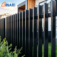 Panneaux de clôture en aluminium à lames verticales modernes, revêtement poudré, pour usage résidentiel et commercial