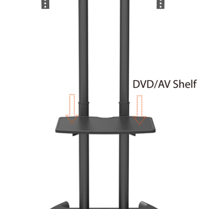 For LCD Modern Metal Height Adjustable 600x400mm 32"-70" 100kg/220lbs <b>TV</b> Cart Rolling <b>Stand</b> <b>Tv</b> <b>Stand</b> Modern - Product Image 4