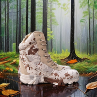 Bottes tactiques pour hommes, bottes de travail de sécurité pour l'hiver et l'automne, bottes de camouflage pour l'entraînement, avec des caractéristiques antidérapantes et respirantes