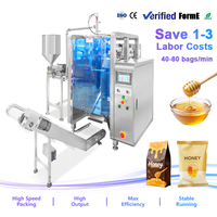 Machine d'emballage verticale entièrement automatique pour sachets, machine d'emballage de miel, machine d'emballage de mayonnaise et de confiture