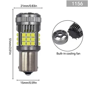 Bombillas LED 1156 BA15S P21W BAU15S PY21W 7440 W21W P21/5W 1157 BAY15D 7443 3157, 36smd, CanBus, Luz de Reversa, Direccional - Product Image 6
