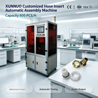Machine d'assemblage automatique d'inserts de flexibles industriels XUNNUO, entraînée par un moteur PLC, solution de production personnalisée