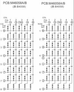 大型 10mm 5*8 点阵 LED 显示屏 Houkem-46058-BSR 共阳极 - Product Image 6