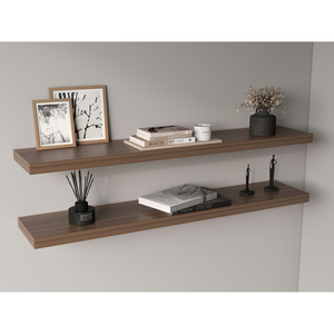 Ecco 47 In Wide <b>Floating</b> Shelves Set Of 2 <b>Wall</b> Mount Book Storage For Living Room Bedroom Bathroom Decor - Product Image 1