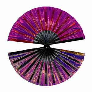 Custom Logo Large PVC <b>Handheld</b> <b>Fan</b> Bamboo Crafts for Wedding Parties - Product Image 6