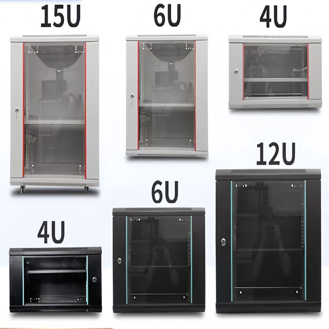 6U/4U/12U Network Cabinet Compact 42U Low-Voltage Enclosure Monitoring Control Equipment 9U Wall-Mounted Cabinet Home Use
