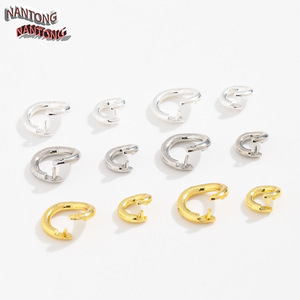 Nantong Half Moon Clasp Gold Plated <b>Copper</b> Jewelry Findings For <b>Bracelet</b> Making DIY Accessories Middle Size - Product Image 4