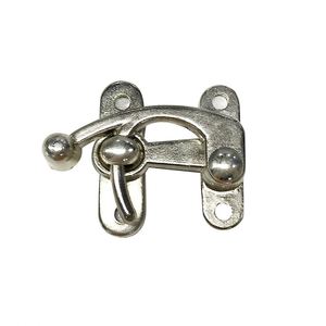 WEKIS Silver Anti-Theft Latch Buckle Zinc Alloy Safety Buckle Door <b>Lock</b> Buckle - Product Image 1