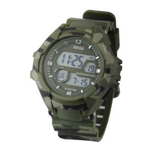 Xinjia resistente all'acqua sport camouflage colore orologi <span class=keywords><strong>da</strong></span> <span class=keywords><strong>polso</strong></span> digitali allarme <span class=keywords><strong>orologio</strong></span> <span class=keywords><strong>cronometro</strong></span> in plastica in acciaio inossidabile - Product Image 3