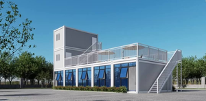 Casa Contenedor Prefabricada Moderna Personalizada de 20 Pies, Desmontable, Diseño de Dos Pisos, Tipo Dúplex, Panel Sándwich, Oficina en Jiangsu - Product Image 4