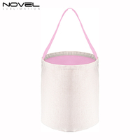 NOVELSUB Sacs cadeaux vierges colorés pour sublimation, personnalisables DIY, en coton et lin, paniers de Pâques colorés, sacs à bonbons vierges pour impression par transfert thermique