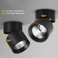 Spot LED de plafond encastré 3CCT, angle réglable, anti-éblouissement, en aluminium, pour la maison, le salon, la chambre, le magasin