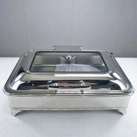 Réchaud de buffet de luxe supérieur en acier inoxydable 201 de 9 litres pour la restauration et l'hôtellerie