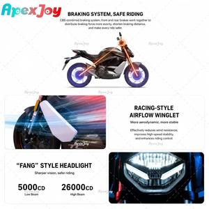 Apexjoy Super SOCO TS <span class=keywords><strong>Street</strong></span> Hunter Sport Moto Électrique Autonomie 120km Vitesse Maximale 75km/h Double Batterie Vente en Gros - Product Image 4