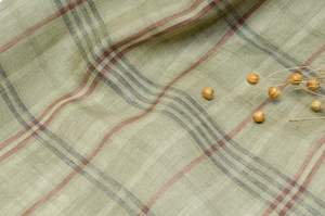 Tissu à carreaux teint en fil 100% <span class=keywords><strong>lin</strong></span> 118 g/m² - Écologique et léger pour chemises et usage sur canapé - Textile pur français - Product Image 2