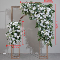 Décoration de Noël NINI sur le thème vert, plante artificielle, guirlande florale triangulaire blanche et verte, rangées de fausses fleurs pour la décoration de café
