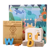 Ensemble de cartes Flash pour enfants, chiffres et lettres, jeu de Puzzle en bois, cartes d'animaux, apprentissage de l'alphabet, jouet éducatif, d'orthographe, nouvelle collection