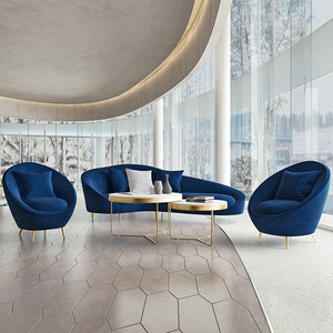 Bắc Âu hiện đại đơn giản đi văng phong cách phòng khách nghệ thuật tinh tế nhung sofa đặt đồ nội thất - Product Image 6