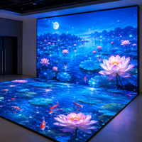 Écran LED portable programmable LEDTAO P3.91 pour intérieur, écran vidéo, tapis de danse LED interactif 3D activé