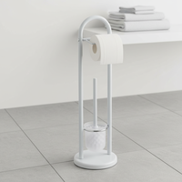Porte-papier toilette moderne en acier inoxydable, brosse de nettoyage pour salle de bain, support de brosses à papier toilette, écologique, autoportant