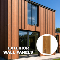 Panneaux de revêtement mural en bois écologique sculpté en 3D, style moderne, pour l'extérieur, décoratifs, pour la construction de maisons