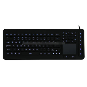 IP68 nhỏ gọn công nghiệp Bàn phím có dây khử trùng cao su <span class=keywords><strong>Silicone</strong></span> công nghiệp Bàn phím y tế - Product Image 3