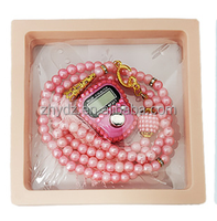 Chapelet de prière en perles de verre religieuses avec boîte, compteur de doigts, tasbih islamique pour cadeau de mariage ou de l'Aïd