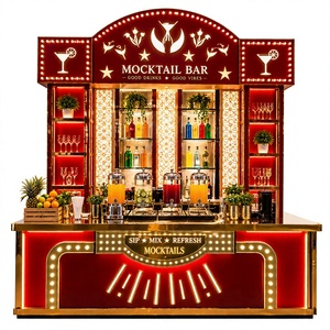 Comptoir de bar à cocktails Velmora King International en acier inoxydable, luxueux, moderne, élégant et classique, pour l'intérieur et l'extérieur - Product Image 1