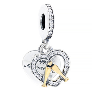 กำไลข้อมือเซอร์โคเนียเซอร์เซอร์เซอร์พร้อมจี้หัวใจชุบทองสไตล์ร้อนแรงแบบ DIY-สำหรับครอบครัว - Product Image 6