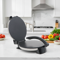 Machine à crêpes et roti électrique double face chauffante, plaque de cuisson électrique antiadhésive pour le petit-déjeuner à la maison