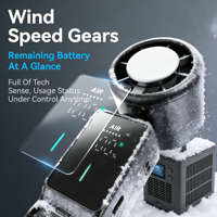 Mini Ventilador de Mano Turbo Refrigerante de Alta Velocidad, Recargable, con Compresa Fría, Plegable y Portátil para Escritorio