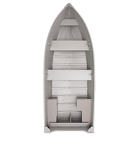 Meilleur bateau à rames en aluminium avec fond plat et pagaies
