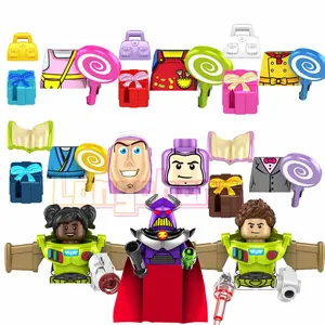 KF6166 Cartoon Lzzy Haw-thorn Buzz Light Year nick the great demon Figures Building Block Toys Bricks