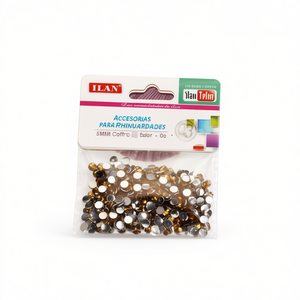 Strass Ilan 5 mm colore caffè per artigianato, confezione da 8g - Product Image 2