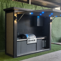 Ensemble de cuisine modulaire portable pour l'extérieur, idéal pour les repas et les divertissements en jardin