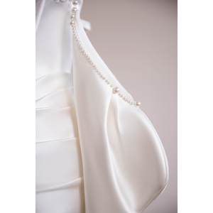 Nouvelles robes de mariée en satin blanc, stock d'usine, design développé en interne, production en <span class=keywords><strong>grande</strong></span> quantité, vente de liquidation, robe de mariée élégante - Product Image 6
