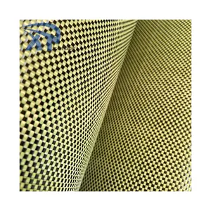 High Performance Yellow Carbon Mix Aramid Fiber Fabric Kevlarscarbon Fabric Roll