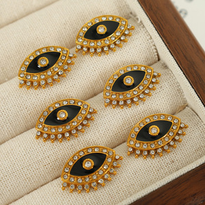 ต่างหูแฟชั่นดีไซน์ตาปีศาจสีทองโลหะผสมสังกะสีเครื่องประดับปาร์ตี้รูปทรงเรขาคณิต - Product Image 1