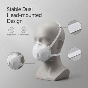 Mascarilla Respiratoria FFP3 EN149 GL006 Blanca Tipo Copa con Banda para la Cabeza y Válvula de <span class=keywords><strong>Exhalación</strong></span> - Product Image 1