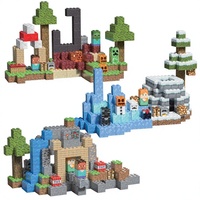 Bloques de Construcción de Castillo de Hielo y Nieve de ABS de 2 cm, Juguete de Bricolaje, Aldea de Cavernas, Set de Arquitectura de Viaje para Ensamblar, para Mayores de 14 Años