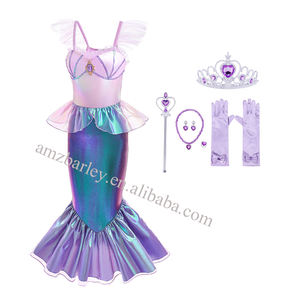 Vestido de fiesta de Halloween de lujo para niñas princesa juego de rol vestido de baile <span class=keywords><strong>sirenita</strong></span> vestido de lujo brillante Niña boda cumpleaños vestido - Product Image 2
