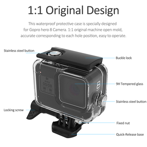 KingMa-funda impermeable para <span class=keywords><strong>Cámara</strong></span> <span class=keywords><strong>de</strong></span> <span class=keywords><strong>Acción</strong></span>, accesorios para <span class=keywords><strong>Cámara</strong></span> <span class=keywords><strong>de</strong></span> <span class=keywords><strong>Acción</strong></span>, 60M, <span class=keywords><strong>Gopro</strong></span> <span class=keywords><strong>Hero</strong></span> <span class=keywords><strong>8</strong></span>, color negro - Product Image 5