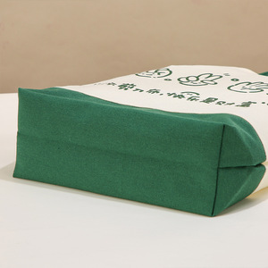 Custom Eco Friendly Reusable Shopping <b>Bag</b> Simple Blank Spliced Canvas Tote <b>Bag</b> Durable Cotton <b>Bag</b> - Product Image 3