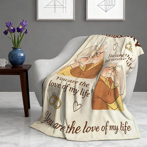 Manta de Regalo de Aniversario <span class=keywords><strong>para</strong></span> Parejas, Manta de Franela con la Frase 'Eres el Amor de <span class=keywords><strong>Mi</strong></span> <span class=keywords><strong>Vida</strong></span>', Ideal <span class=keywords><strong>para</strong></span> el Aniversario de Bodas de los Abuelos - Product Image 2