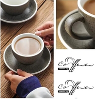 Tasse et assiette à café et thé de l'après-midi coloré en granit, tasses à cappuccino et latte en céramique de haute qualité pour café, vente directe d'usine