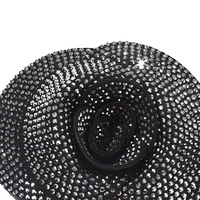 Fleur artificielle réaliste Camélia en strass pour bricolage, accessoire de décoration pour boîte cadeau, vêtements et sacs, vente en gros