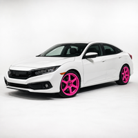 Velg Tempa Monoblock Custom 6061-T6 18 19 20 Inch 5 Palang Warna Pink Metalik dengan Pelek Dalam Alloy untuk BMW Audi Mercedes Benz