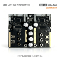 Contrôleur de moteur double VESC-LS V4 57V 9S-14S 300A à impulsions BLDC FOC ESC avec prise en charge du bus CAN pour AGV, E-Skateboard, ODM, OEM