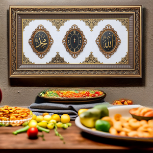 Super Top Luxury Design <strong>Islamic</strong> Calligraphy Large Size Wall Clock Arts Muslim Home Decoration Arabic <strong>Islamic</strong> Diamond Wall <strong>Frame</strong> - Product Image 1
